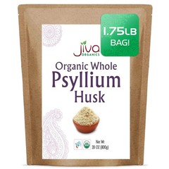 Jiva Organic Psyllium Husk 28oz Bag – Non-GMO, Keto Friendly
