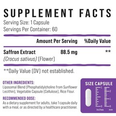 Vigorizar Saffron Supplement 88.5mg – Mood, Energy, Focus – Max Absorption