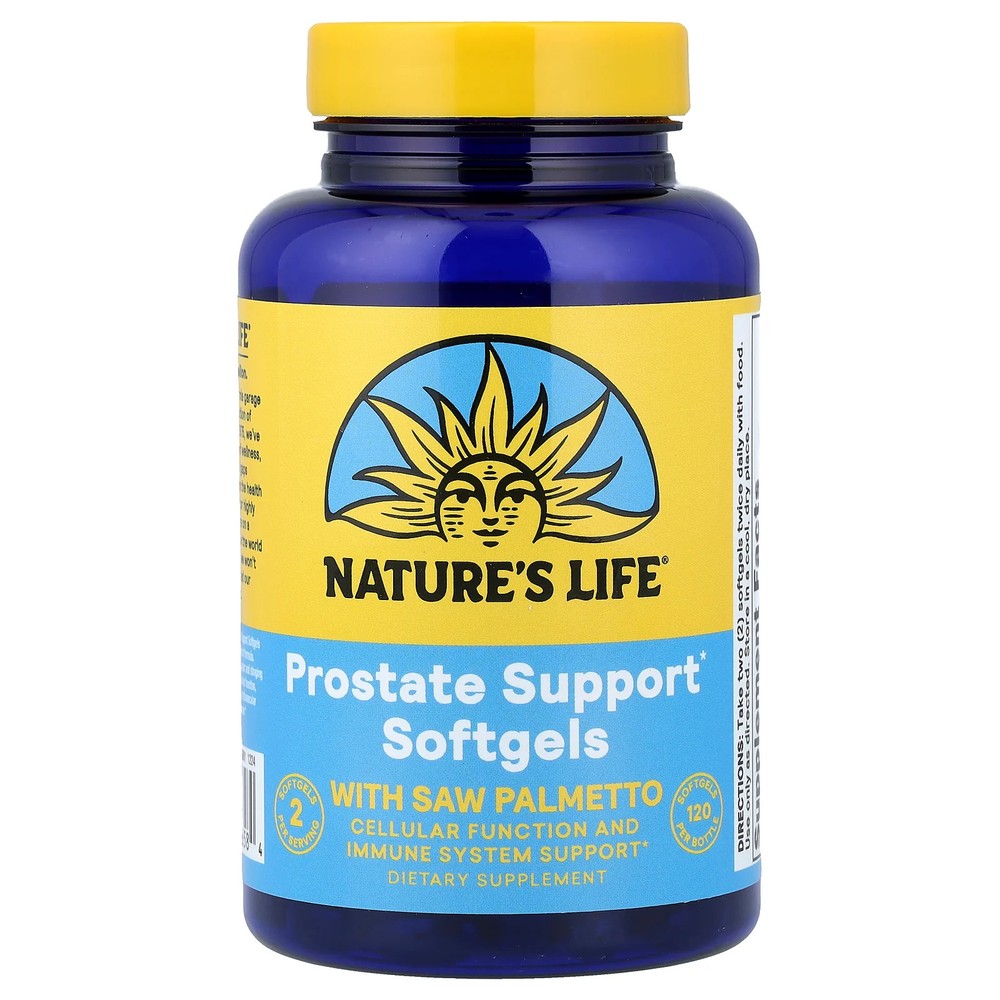 2 X Nature’s Life, Prostate Support with Saw Palmetto, 120 Softgels