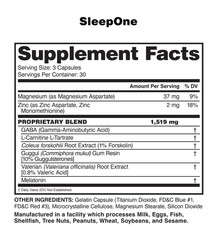 NUTRAONE NUTRITION SLEEP ONE All Natural Sleep-Aid Relaxation 90 Capsules