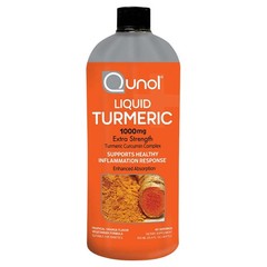 Qunol Liquid Turmeric 1000mg – 30.4floz Tropical Orange Flavor