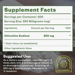 Purisure CDP Choline Powder 50g | Brain Support Choline Supplement, 200 Servings