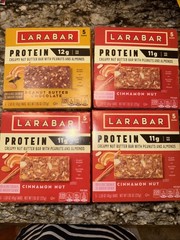 LARABAR Protein Bars 4 Boxes 20 Bars Cinnamon Nut & Peanut Butter Chocolate