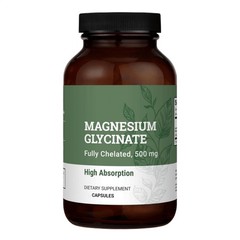 Earth Harmony Pure Chelated Magnesium Glycinate – Mg 500 120 Gelatin Capsules.