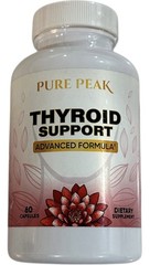 Pure Peak Advanced Thyroid Support Supplement – 60 Capsules Expires 10/2027 New
