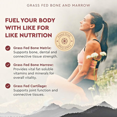 Grass Fed Beef Bone and Marrow Ancestral Supplements 3000mg | 180 Caps