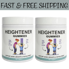 New Heightener Gummies – Natural Height Growth Supplement for Kids, Teens 2 Pack