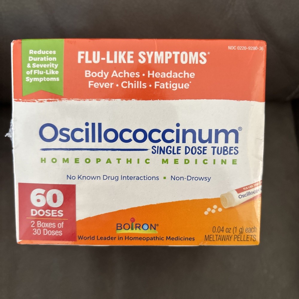 60 Doses Boiron Oscillococcinum Homeopathic Medicine Flu Exp 12/27
