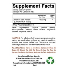 Best Naturals Cinnamon 500 mg 250 Capsules