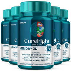 (5 Pack) Cure Fight for Memory, CureFight Brain Health Supplement (300 Capsules)