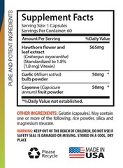 Hawthorn Extract – HAWTHORN 665MG EXTRACT – Dietary Supplement – GMP Good – 1Bot