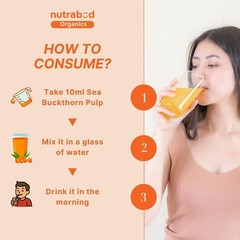 Nutrabud Himalayan Sea Buckthorn Berry Juice – 500 ml Vitamin C, Omega 3 6 7 9