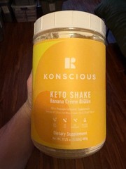 konscious keto shake creamy chocolate grass fed whey protein 15 servings