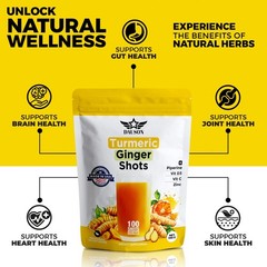 Turmeric Ginger Supplements with Piperine, Vitamin C, Vitamin D3 & Zinc