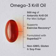 Antarctic Krill Oil Omega 3 500mg w/ Phospholipids Choline & Astaxanthin 120 ct