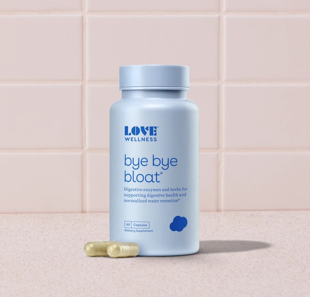 Love Wellness Bye Bye Bloat, Digestive Enzymes Supplement – 60 Capsules