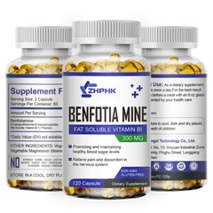 Benfotiamine 300mg, 120/240/480 Veg Capsules, Fat Soluble Thiamine Vitamin B1