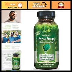 Prostate Health Support Softgels – 90 Count with Saw Palmetto, Lycopene & Pumpki