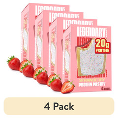 4 Pack Legendary Foods Protein Pastry Strawberry Keto Gluten Free 16 Ct