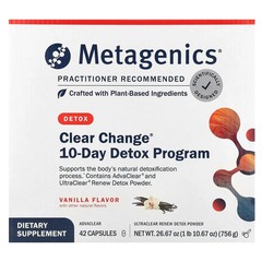 2 X Metagenics, Clear Change�, 10-Day Detox Program, Vanilla, 4 Piece Set