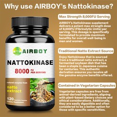 Nattokinase 8000FU – Blood Flow, Heart & Cardiovascular Health, Highly Absorbent