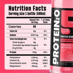 Protein2o 2-in-1 Clear Whey Protein & Electrolyte 16.9 Fl Oz (Pack of 12)