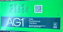 AG1, Greens, Daily Foundational Nutrition, Packet, 40 CT, Sealed Box, EXP 05/26