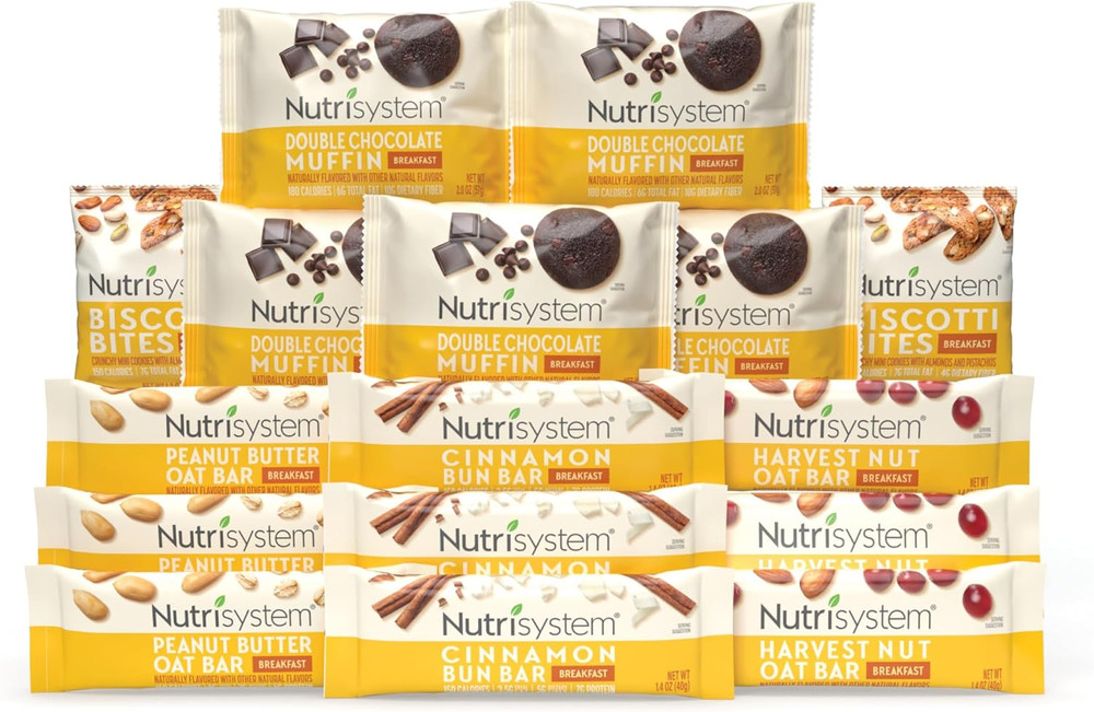 16 Count Nutrisystem Breakfast Bars Pack Muffins And Biscotti Weight Loss Health
