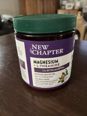 New Chapter Magnesium + L-Theanine Lemon Lavender 4.9oz for focus and calming