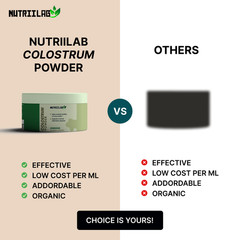 NutriiLab Bovine Colostrum Powder 2500mg IgG Immune Gut Health 30 Day Supply