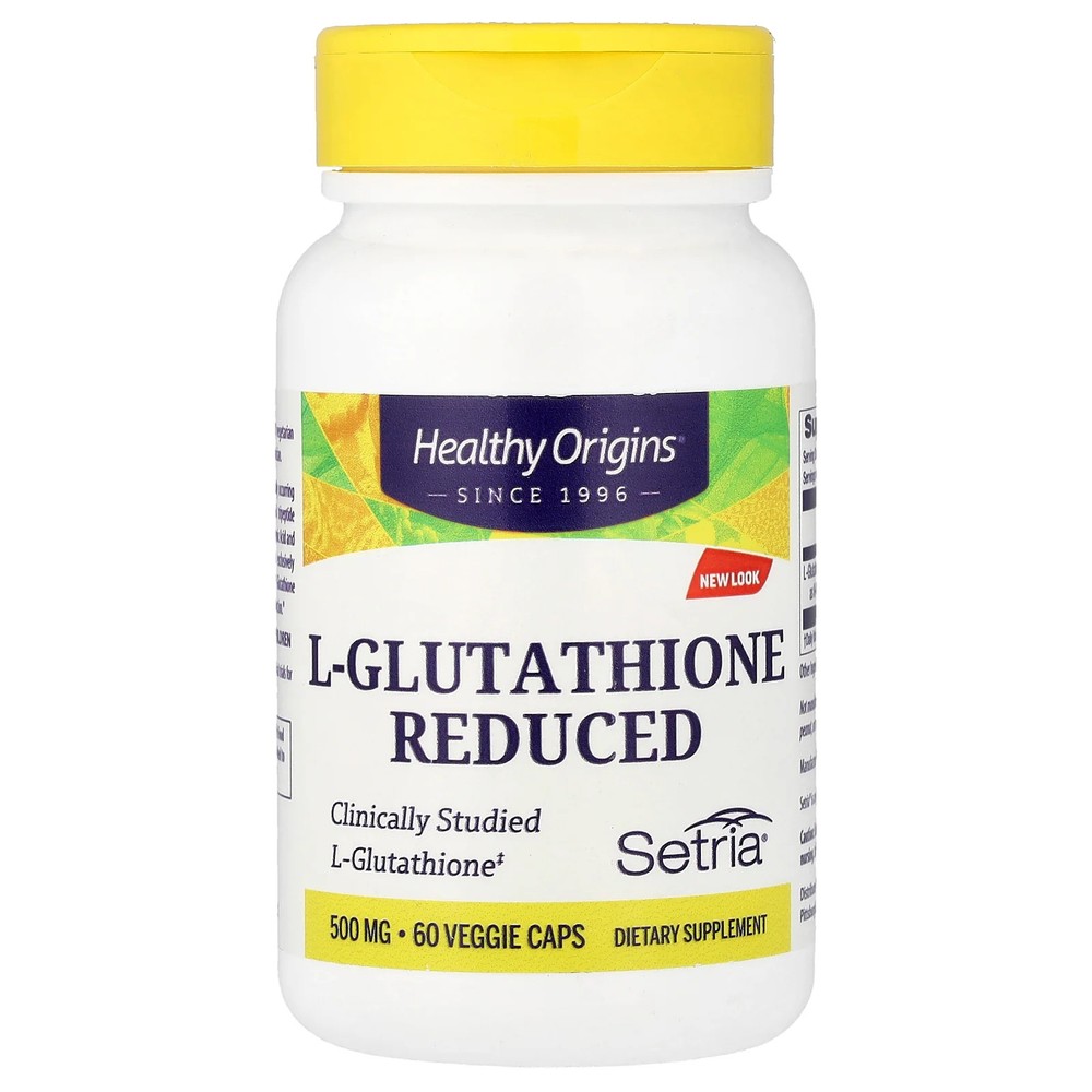 2 X Healthy Origins, L-Glutathione Reduced, 500 mg, 60 Veggie Caps