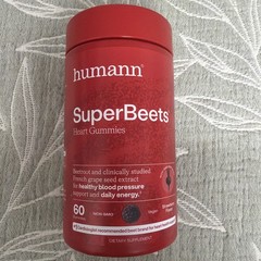 HumanN SuperBeets Heart Gummies, Blood Pressure Support, Strawberry Flavor, 60Ct