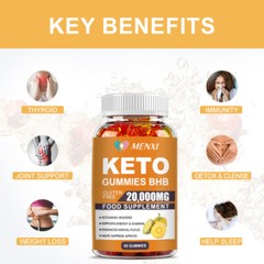 20000mg Keto BHB Gummies Weight Loss Fat Burner Carb Blocker Ketone Diet Pills