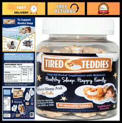 Kids Chewable Melatonin 0.3 mg – Sleep Support Tablets with Chamomile, Bubblegum
