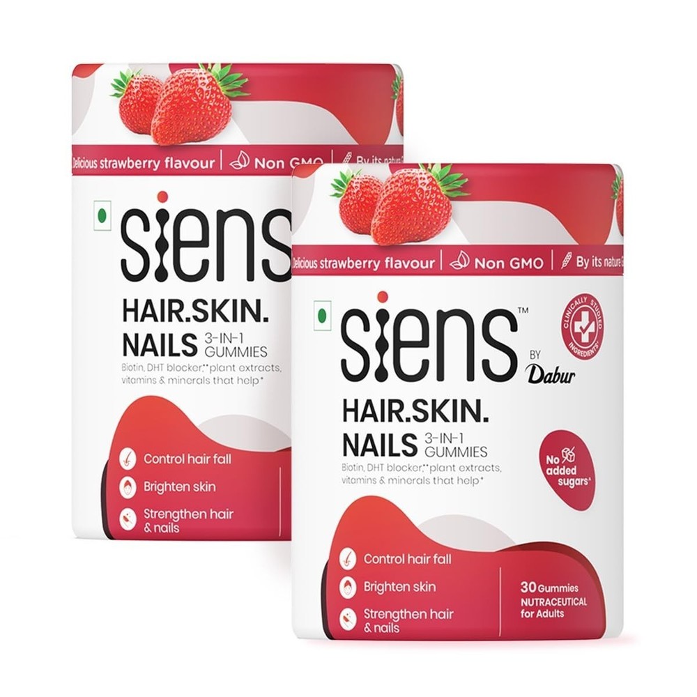 2x Siens By Dabur Hair Skin Nails Gummies 30 Count Biotin Plant Blend