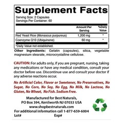 Best Naturals Red Yeast Rice with CoQ10 120 Capsules