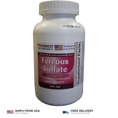 Ferrous Sulfate 325 mg Tablets, 1000 Count