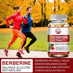 Premium Berberine HCL Extract 1200mg Healthy Cholesterol Anti-inflammatory