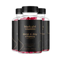 3-Pack Black Girl Vitamins Once A Day – Daily Multivitamin for Women -180Gummies