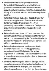 Petadolex Migraine Relief 60 Capsules – 75mg – Exp. 09/2027 – NEW