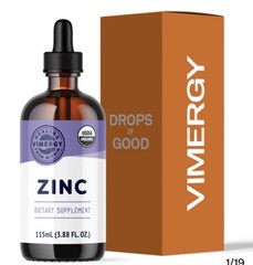 NIB Vimergy Zinc Dietary Supplement Vital Mind and Energy 55 ml