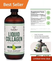 USA-Made Hydrolyzed Liquid Collagen with Pear Flavor – 32 Servings for Wellness