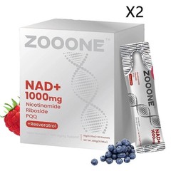 2 PACKS-ZOOONE NR1000 NAD+ Berry Flavor Drink Mix-30 Packets Lutein-Healthy Skin