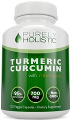 Turmeric Curcumin with BioPerine – 120 Vegan Capsules – 700mg of Tumeric per