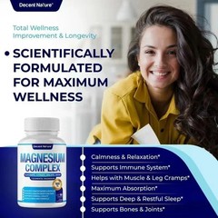 Decent Nature Magnesium Complex, 1000mg, 7 Elemental Magnesium, 90 Capsules