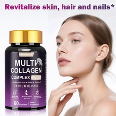 Premium Collagen Peptides 1500 MG Hydrolyzed Anti-Aging (Types I,II,III,V,X)