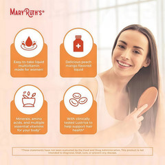 Mary Ruth’s Multivitamin + Hair Growth | 3 Pack | Peach Mango 15.22 oz brand…