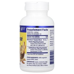 Enzymedica GlutenEase 120 Capsules Casein-Free, Dairy-Free, Egg-Free,
