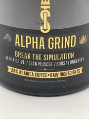 Alpha Grind 100% Arabica Coffee Male Drive Boost Energy Lean Muscle Exp 9/27