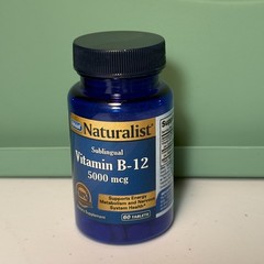 Rexall Naturalist Vitamin B-12 5000 mcg Sublingual Tablets 60 Ct EXP July 2027